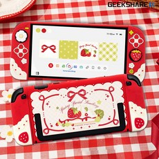 닌텐도 스위치2 케이스 긱쉐어 스트로베리 풀커버, 레드, 1개