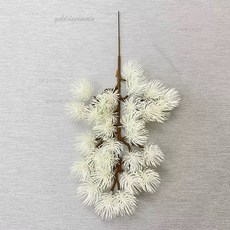 熱賣仿真松樹枝松針塔美人松迎客松假樹枝假松枝假葉子松葉仿真綠植綠植盆栽中式景觀造景, 小美人鬆白色, 1個