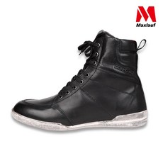 [바이크마트]오토바이 숏부츠 막스라우프 록스터 캐쥬얼 오토바이 바이크 라이딩 라이더 부츠 신발, 블랙