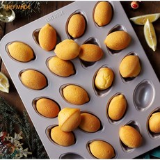 (烘焙廚房)Chefmade學廚wk9914金色20連模迷你檸檬蛋糕模WK9914法式檸檬蛋糕連模檸檬餅烤盤連模檸檬模, 1個
