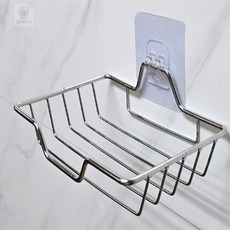 진소네디자인 스테인레스 부착식 받침대 물빠짐비누받침대, 블랙