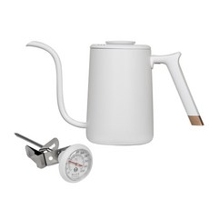 TIMEMORE Store 커피 포트 주전자 SwanNe FineMouth 700mlFis ure 우유 주방 여행 사무실, Thermometer W, 1개
