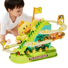 토요요 어린이 오리 장난감 자동 트랙 계단 미끄럼틀 놀이 유아 완구 G-YZ1, 1세트, 기본 트랙형