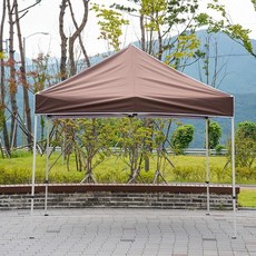 고급 알루미늄 접이식 천막 (3x3m) 32mm 골조 야외 캠핑 옥상 테라스용 차양, 32mm스틸 3X3, 홍백