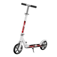 접이식 성인킥보드 두발 높이조절 수동 하중 4단, 1개, 넓은 화이트