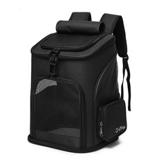 【Jopet】寵物外出包 寵物外出籠 寵物背包 貓咪外出 狗狗外出 貓咪雙肩包 狗背包 貓背包, 黑色, 1個