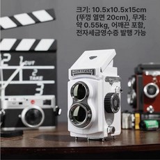 카메라 모형 촬영 연극 레트로 데코 모델 소품 장식, DSLR 화이트 10.5x10.5x15cm