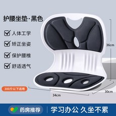 辦公室坐墊 矯姿護腰 學習坐椅墊 人體工學, 黑色,均碼