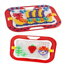 하라 구슬끼우기 믹스 300Pcs 구슬꽂이 퍼즐장난감 소근육발달놀이