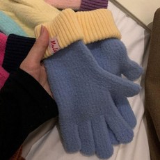 뚫린 핑거 오픈형 니트 스마트폰 여성 터치 장갑 구멍 모두팜