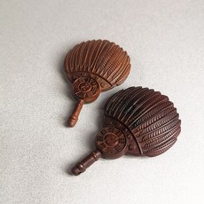 雷擊木 雷擊棗木 諸葛亮羽毛扇 祈福禮物 贈收納袋 孔明扇吊墜 羽毛扇 雷擊木原木 隨身飾品 老料 雷擊 招財, 1個