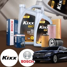 기아 K7(프리미어)(19~21)3.0(LPI) LPG GS칼텍스 킥스 GX7 SQ 5W30 합성엔진오일 필터세트