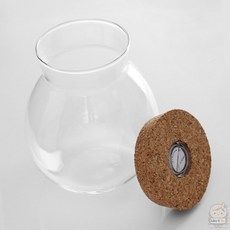 LED 마리모 유리병 10x11cm 코르크병, 1개