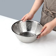 국산 스텐 304 쌀함박 쌀바가지 쌀씻는볼 세척볼 믹싱볼, 1개