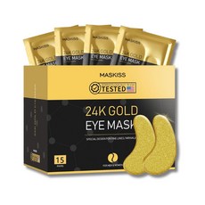 TREONDEXIR 24K 黃金膠原蛋白眼膜, 1個, Maskiss膠原蛋白眼膜 15片
