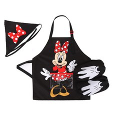 디즈니 미니마우스 클래식 앞치마 + 토시 + 두건세트 PN167