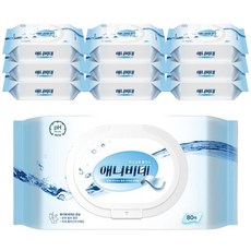 애니비데 화장실용 비데물티슈 캡형 80매x10팩, 60g, 80매, 10박스