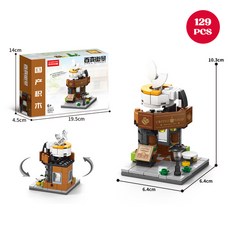 걸스코코 블럭장난감 어항블럭 DIY 취미, 8번, 1개