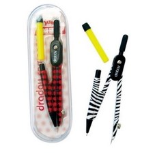 旻新 #612 圓規 自動鉛筆型 班馬紋 方格紋 迷彩紋 橫紋, 旻新 圓規 612 時尚紋路, 1個