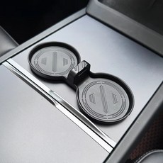 누비엘라 테슬라 실리콘 컵홀더 보호패드, 블랙, 1개