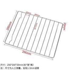 嘉義出貨 加厚304不銹鋼烤箱烤網適用任意品牌氣炸烤箱烤架烤肉網烤網蒸烤箱燒烤架烘焙用具烤箱配件瀝油網焚火台烤網, 1個, 258MM, 258MM