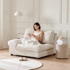 이노센트 하늘 N1 구스 패브릭 모듈형 3.5인용 소파, 아이보리, 1.5인 소파 코너형(우형) i104095
