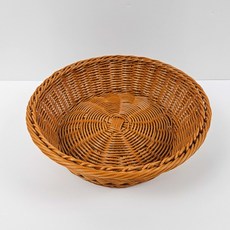 등나무 과일바구니 원형 소품 채반 빵진열트레이, 대, 1개