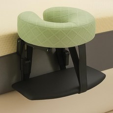 마사지 헤드 레스트 고정 받침대 머리 프레임 괄사 베드 [손잡이판 세트] 마사지 프레임+베개+손잡이판, 레벨1에디션 그린 메탈 프레임 14-45cm