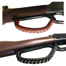 레버 액션 라이플과 산탄총을 위한 웨인스 독 정품 가죽 랩 수작업으로 제작됨, 3.5-inch, Brown/Brown-Suede