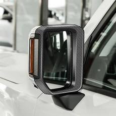 후면보기 미러 커버 트림 스티커 섬유 자동차 백미러 레인 눈썹, 1개, 1. Carbon Fiber Pattern