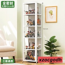 簡約白三面透明壓克力楠竹置物櫃 書櫃 櫃子 展示櫃 收納櫃11043-11045快樂生活網, 單門五層40cm