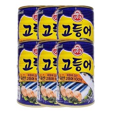 오뚜기 고등어 통조림 400g 6개입