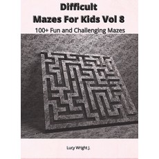 Difficult Mazes For Kids Vol 8: 100+ Fun and Challenging Mazes Hardcover, Mazes Draw America, English, 9781801410984