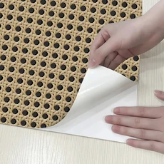 쿠쿠스토어 클래식 3D 등나무 벽지 PVC 자체 접착 스티커 이동식 방수 가구 혁신, 01 A, 04 45-500cm