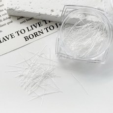 화이트 투명 섬유 네일글리터 G-101, 1개