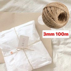 별오점 포장용 다용도 노끈 지끈 황마끈 3mm 100m, 1개, 황색 1개, 황색