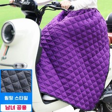 겨울 방한 전동바이크 방풍치마 방수 보온 라이더 앞치마, E. 퍼플