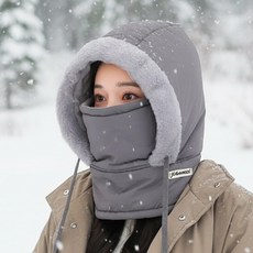 다나몰 바라클라바 넥워머 후드 겨울모자 방한, 다크그레이, 1개