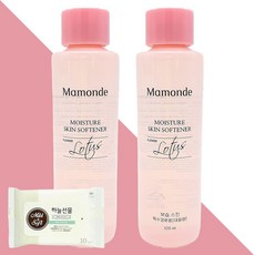 마몽드 모이스처 스킨 소프너 320ml 2개(+하늘선물 물티슈 10매), 2개