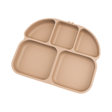 홍스파파 실리콘 빠네흡착식판 5구식판, 토피넛, 1개, 5구