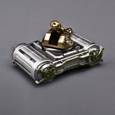 【超繪玩】創意機甲仿真坦克指尖陀螺 解壓神器 減壓玩具, 銀色, 1個