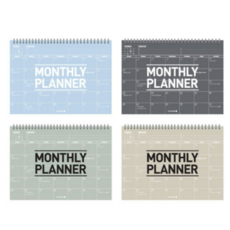 모닝글로리 투명 PP 월간 스케줄러, 4개 랜덤색상