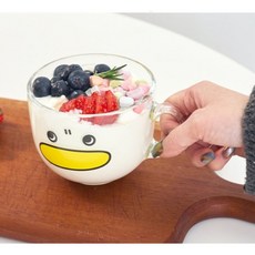 곽철이 굿즈 양면 시리얼볼, 1개, 투명