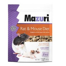 Mazuri 大白鼠 小白鼠 倉鼠 沙鼠, 1個, 大小鼠飼料 560g