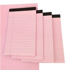포인트 컬러 핑크 리갈패드 A5 노트 2p 세트, 1세트, 50페이지