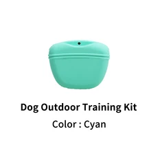 멀티 컬러 야외 애완 동물 훈련 가방 스낵 실리콘 소재 개 허리 식품, 02 Cyan