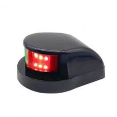 선박 보트 네비게이션 라이트 방수 요트 램프 높은 가시성 전원 빨간색 녹색 신호, Black, 1개, 1. zhishideng-black