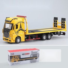 벤츠 트레일러 대형 트럭 자동차 모형 프라모델 다이캐스트 1:24, 엘로우 벤츠트럭(트럭 단품)