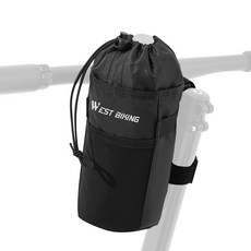 시그니처베이지 자전거 물통 물병 거치대 가방 스템백 YPZ407, 블랙, 1개