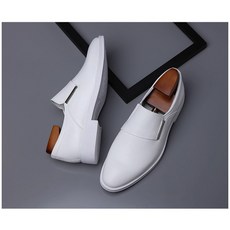 Ogfaour 백구두 남자키높이구두 발편한 정장 키높이 구두 6cm 소가죽